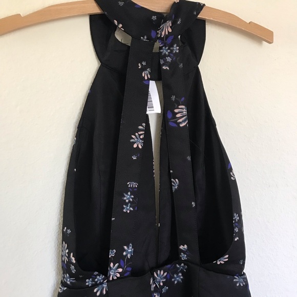 NWT Endless Rose Black Floral Halter Dress - Picture 6 of 7